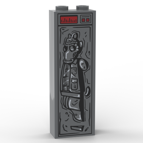 LEGO® Brick 1x2x5: Verbrecher in Karbonit (custom print)