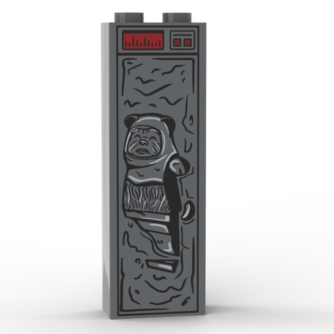 LEGO® Brick 1x2x5: Verbrecher in Karbonit (custom print)