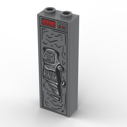 LEGO® Brick 1x2x5: Verbrecher in Karbonit (custom print)