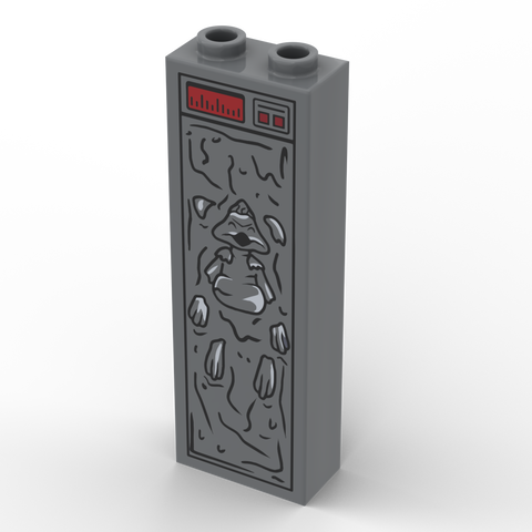 LEGO® Brick 1x2x5: Verbrecher in Karbonit (custom print)