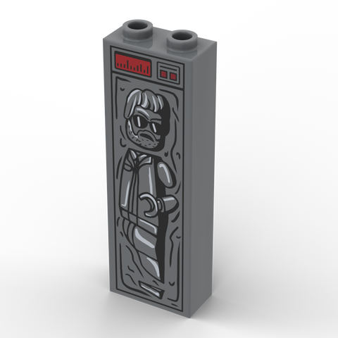 LEGO® Brick 1x2x5: Verbrecher in Karbonit (custom print)