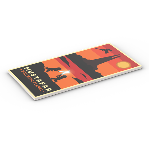 LEGO® Fliese 8x16: Mustafar Postcard